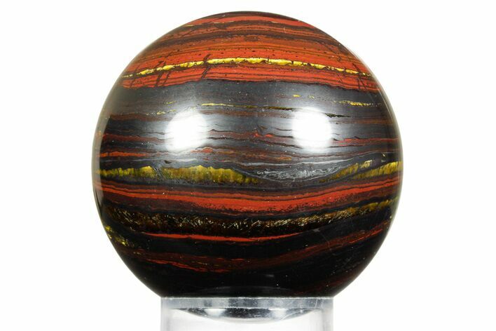 Polished Tiger Iron Stromatolite Sphere - Billion Years #362904